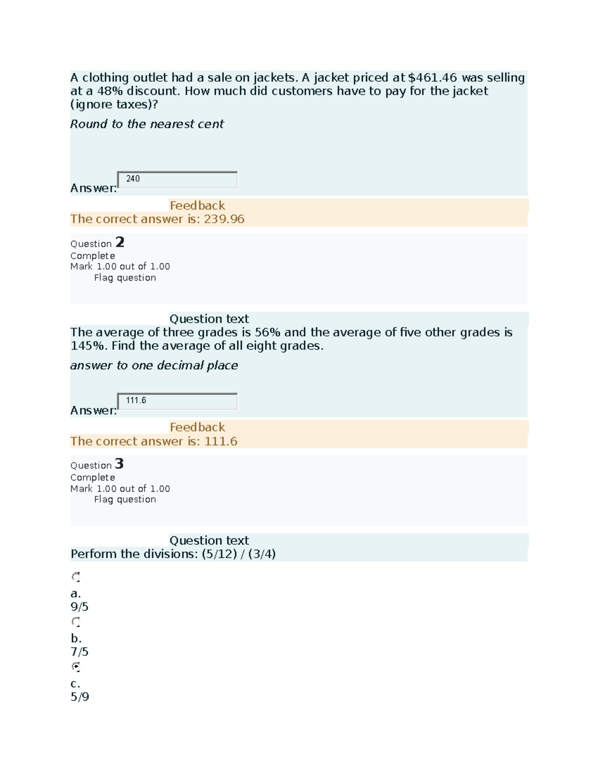 Math Quiz Notes for Bus Math - Understanding Key Concepts and Solutions ...