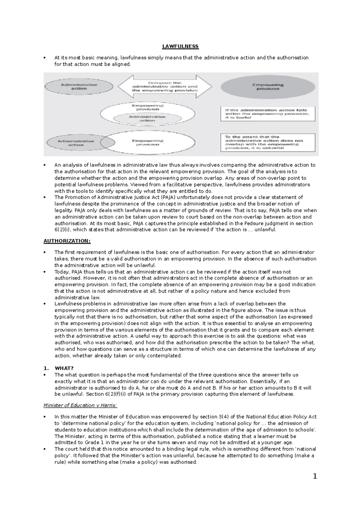 Lawfulness and Procedural Fairness in Admin Law (Legal Studies 101 ...