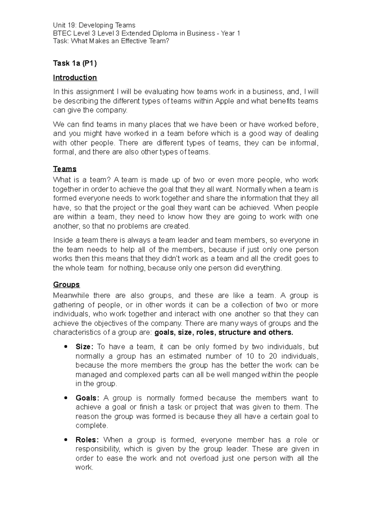 P1,P2,M1: Understanding Effective Team Dynamics and Functions in ...