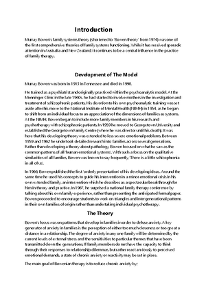 Family Systems Theory Cheat Sheet Modern Theories - Bowen Family ...