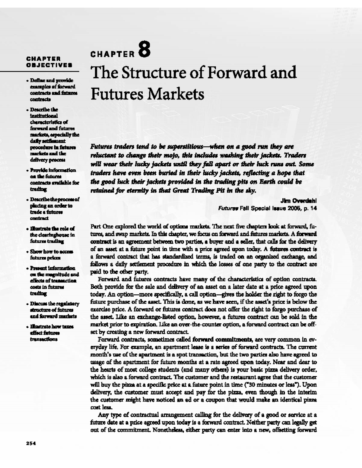 CHAPTER 8: The Structure of Forward and Futures Markets (FIN 301) - Studocu