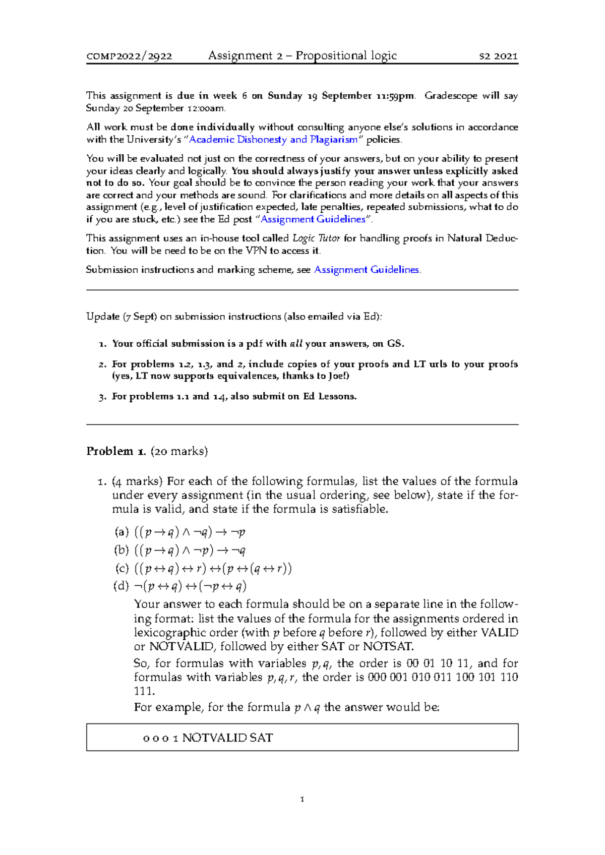COMP2022 Assignment 2 Detailed Solutions and Guidelines - Studocu