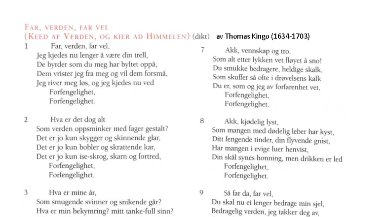 Kingo: Diktanalyse av 