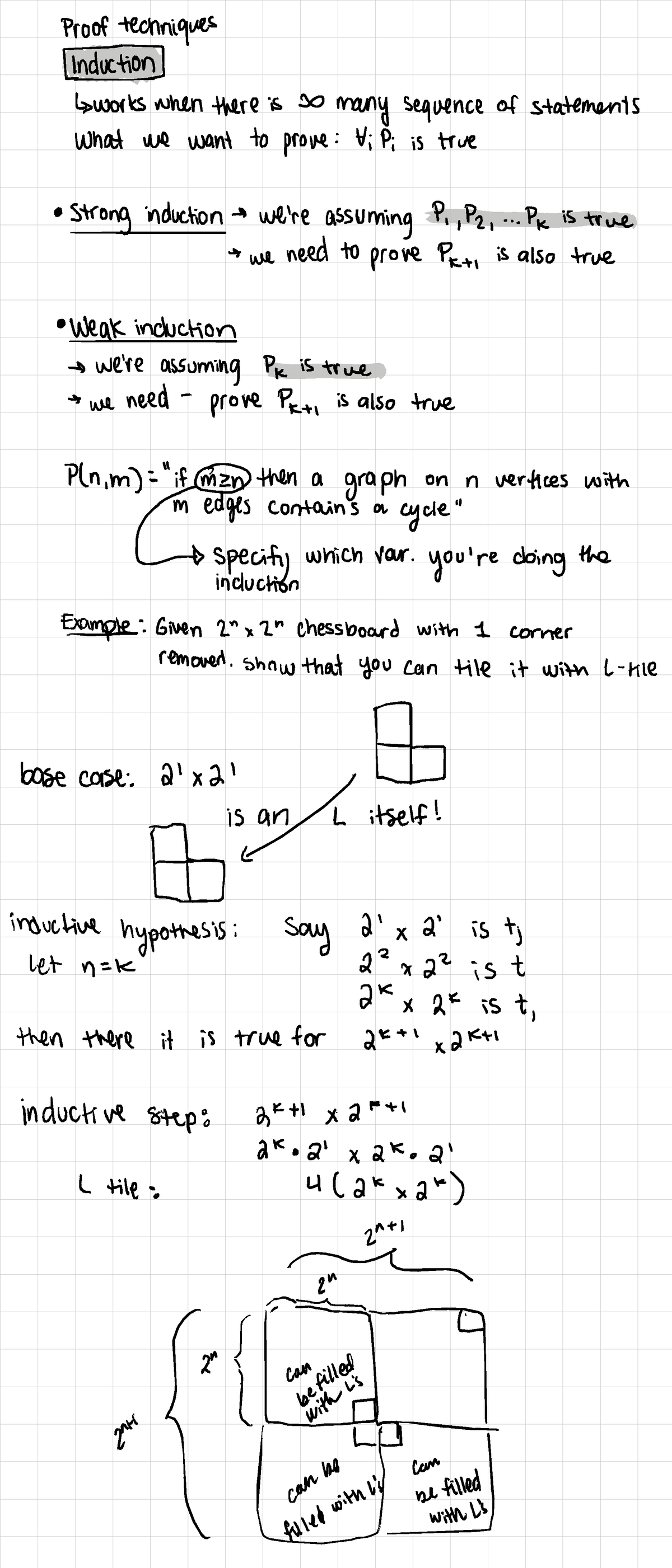 COMP 335 Midterm 1 Study Notes on Proof Techniques and Induction - Studocu