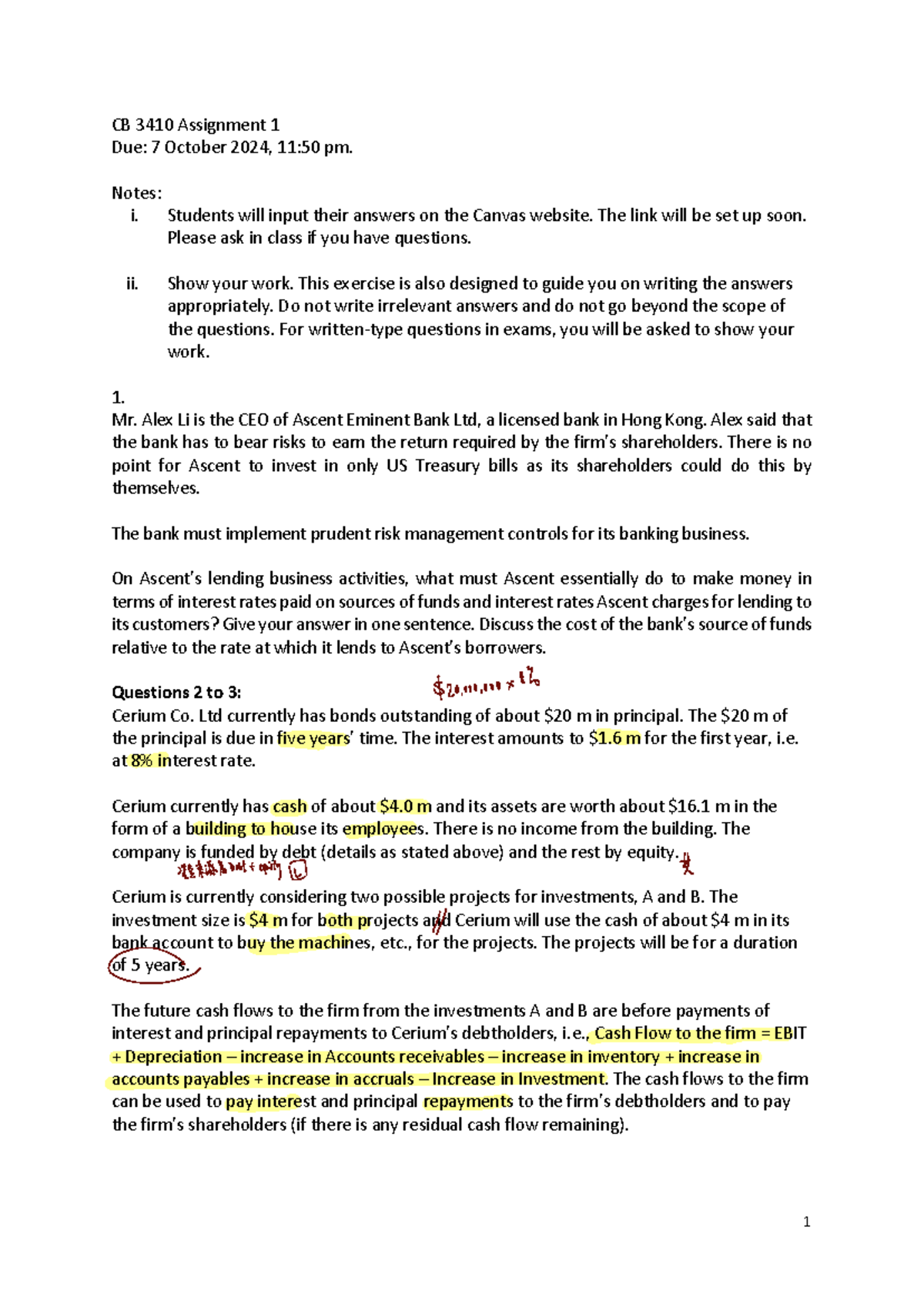 CB3410+Assignment+1+qns+only+23+sept+2024 - 1 CB 3410 Assignment 1 Due ...