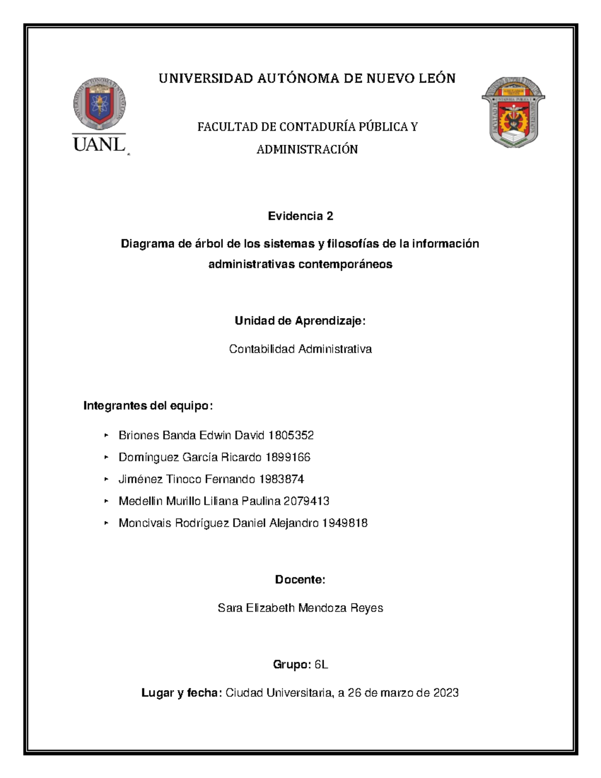 Evidencia 2 CA - Diagrama de Sistemas en Contabilidad Administrativa ...