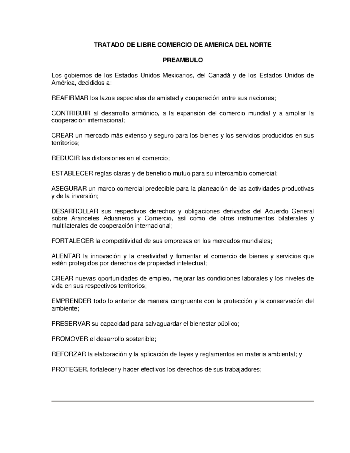 43 Tratado de Libre Comercio de America del Norte- Tlcan - TRATADO DE ...