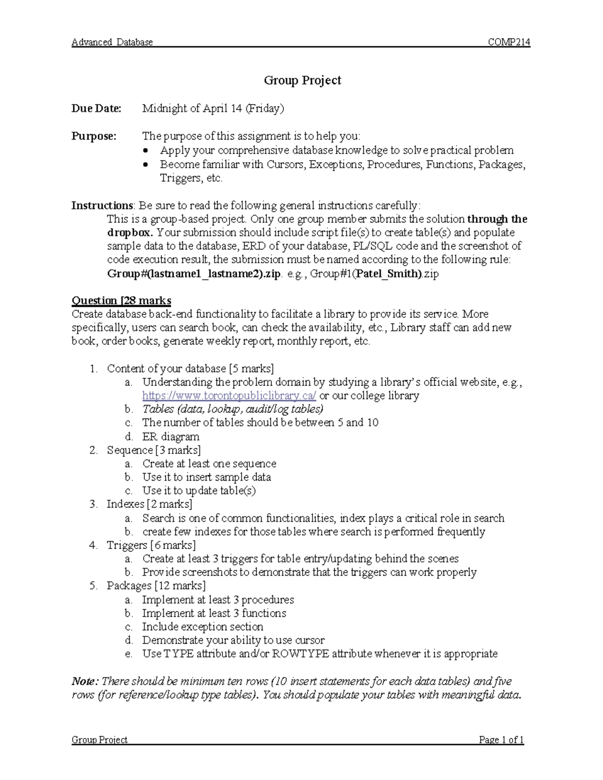 Group Project-library Management - Advanced Database COMP Group Project ...