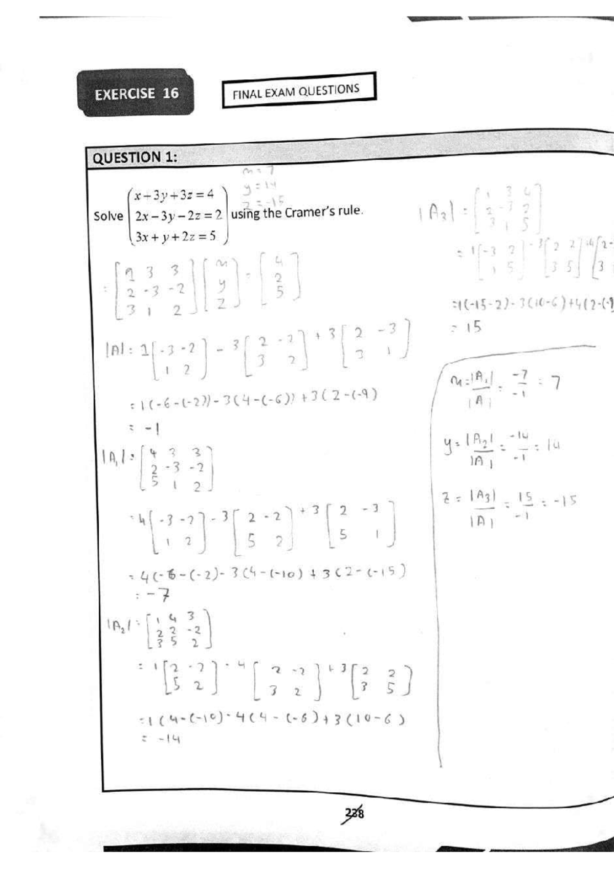EXERCISE 16 FINAL EXAM QUESTIONS & SOLUTIONS - Studocu