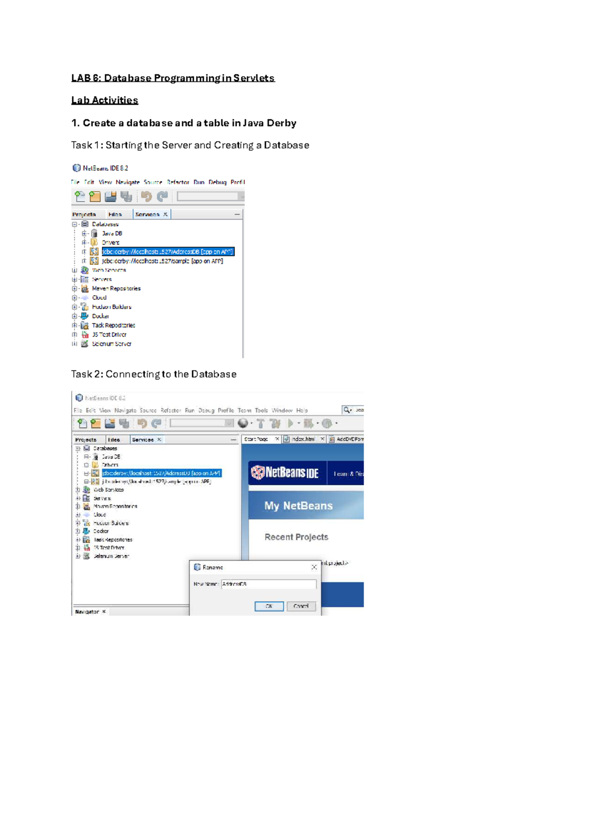 Answer LAB 10 CSC584 - tuto - enterprise programming - LAB 6: Database ...