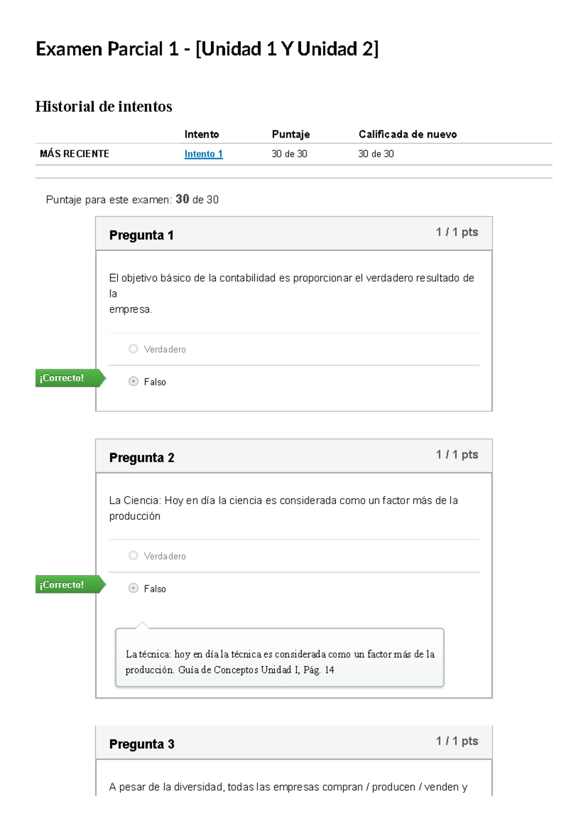 Examen Parcial 1 - Contabilidad General: Unidades 1 y 2 Respuestas ...