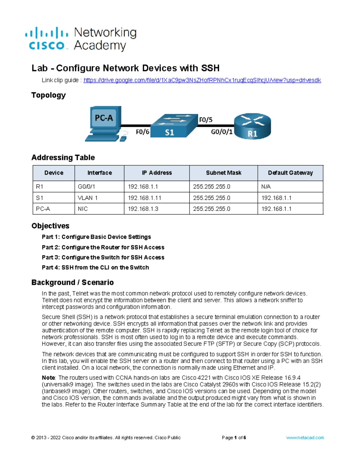 CCNA 16.5.2 Lab: Best Practices for Securing Network Devices - Studocu