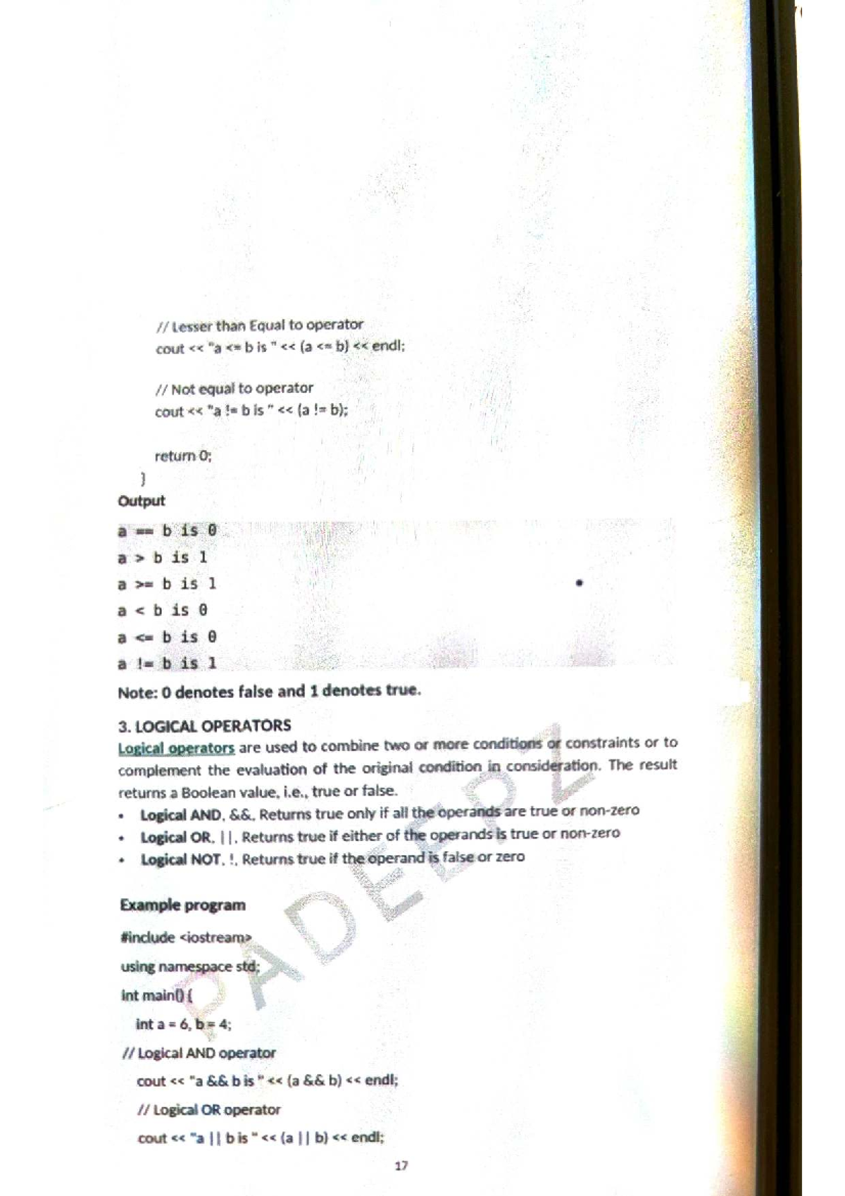CS101: Operators and Control Flow Statements Overview - Studocu