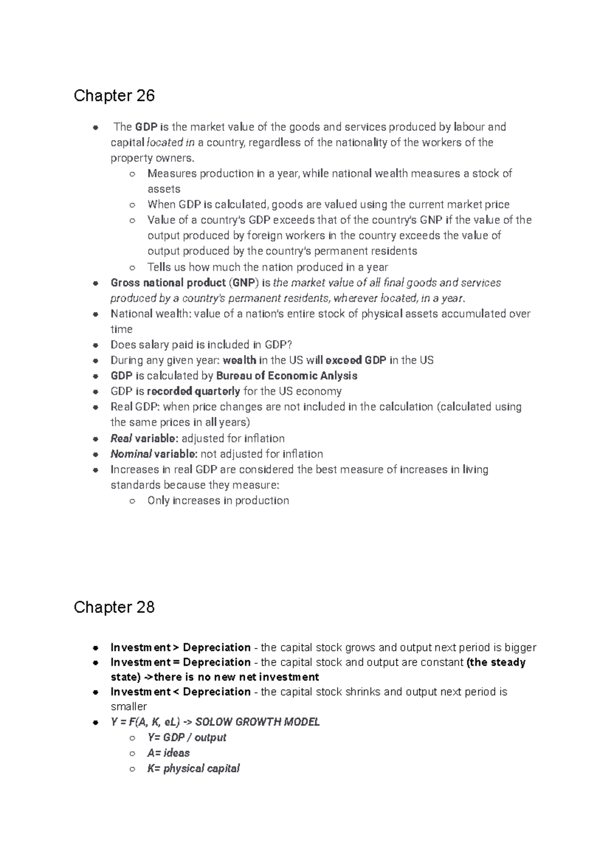 Economics Final Exam Notes: Key Concepts & Formulas (ECON 101 ...