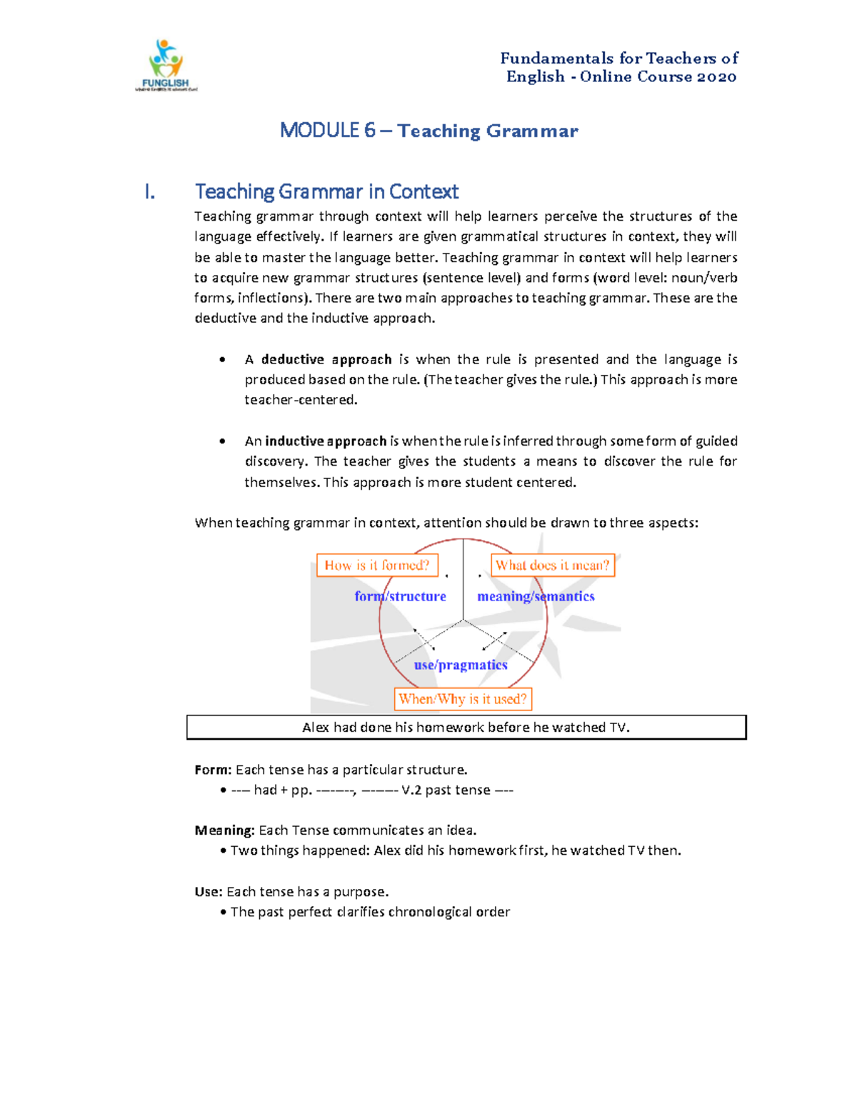 Module 6: Effective Approaches in Teaching Grammar - English Course ...