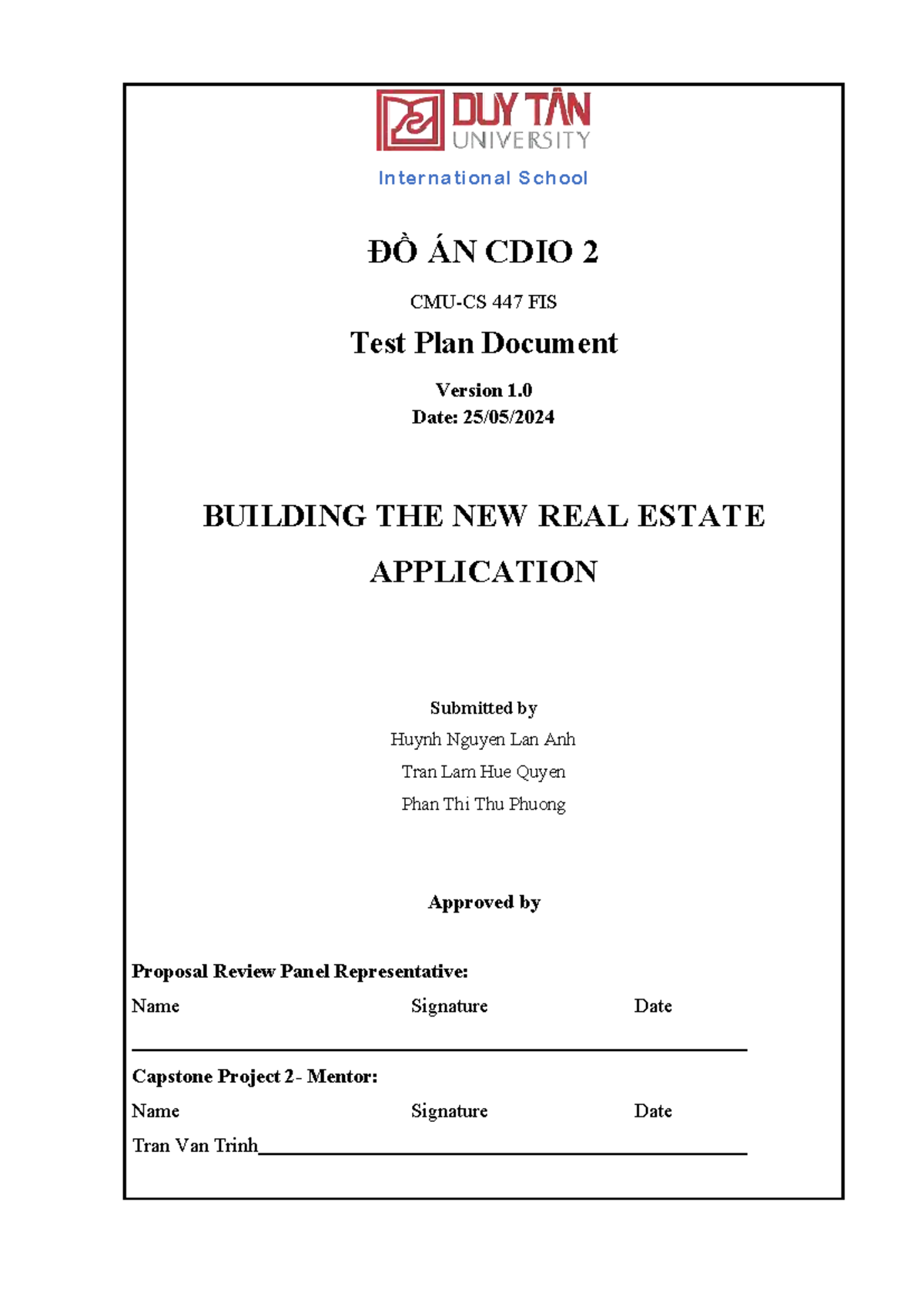 C2SE.30 Capstone Project Test Plan for Zentro Application v1.0 - Studocu