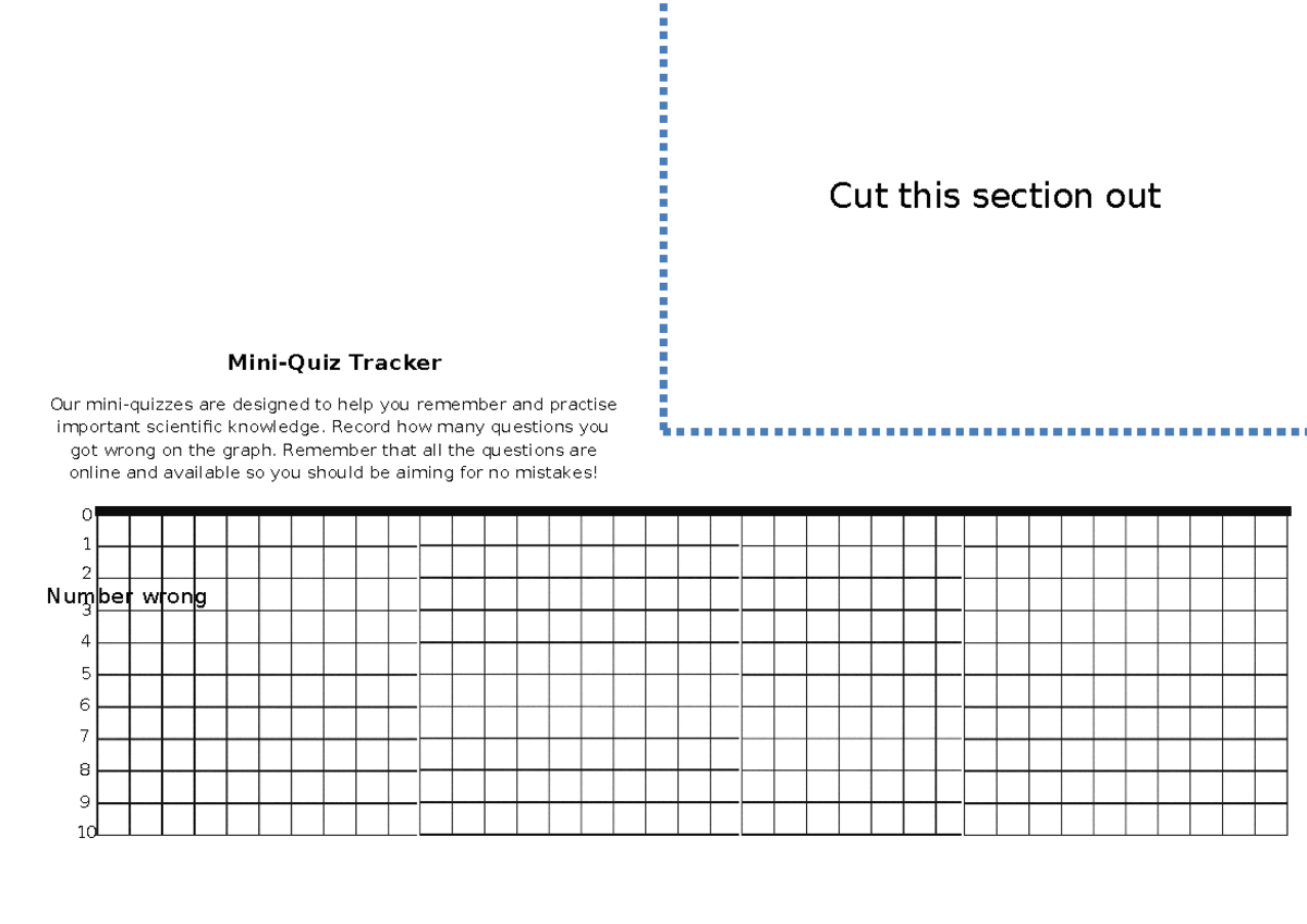 Mini quiz tracker sheet - Cut this section out Mini-Quiz Tracker Our ...