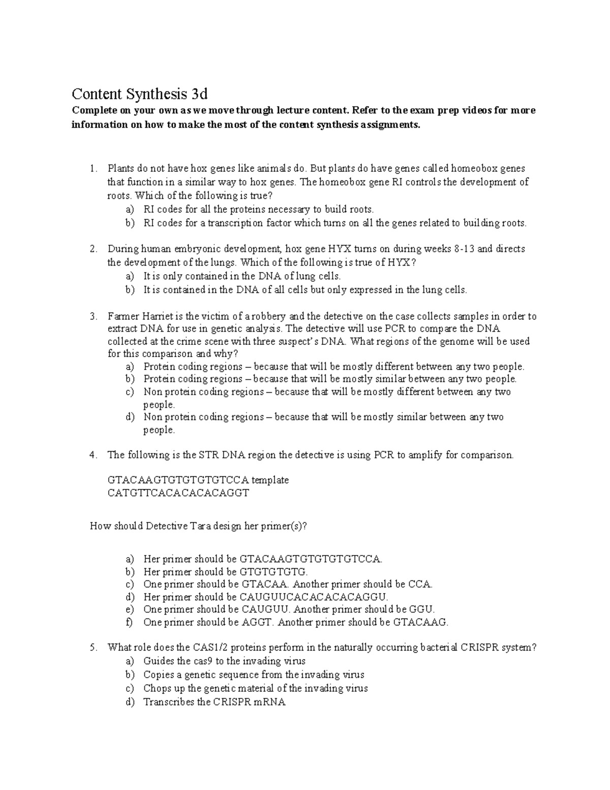 Content Synthesis 3D - Lecture Practice and Exam Prep Guide - Studocu