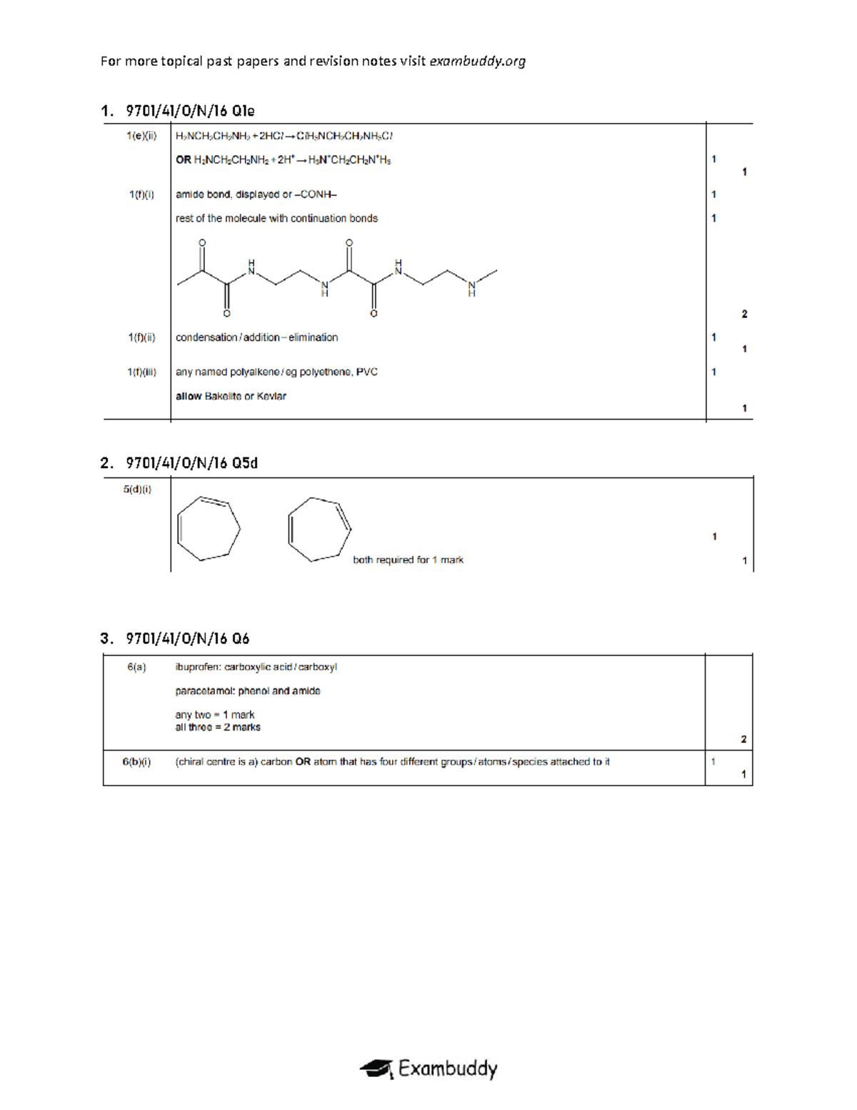 A2 MS Organic P4 - Past paper questions and answers - Studocu