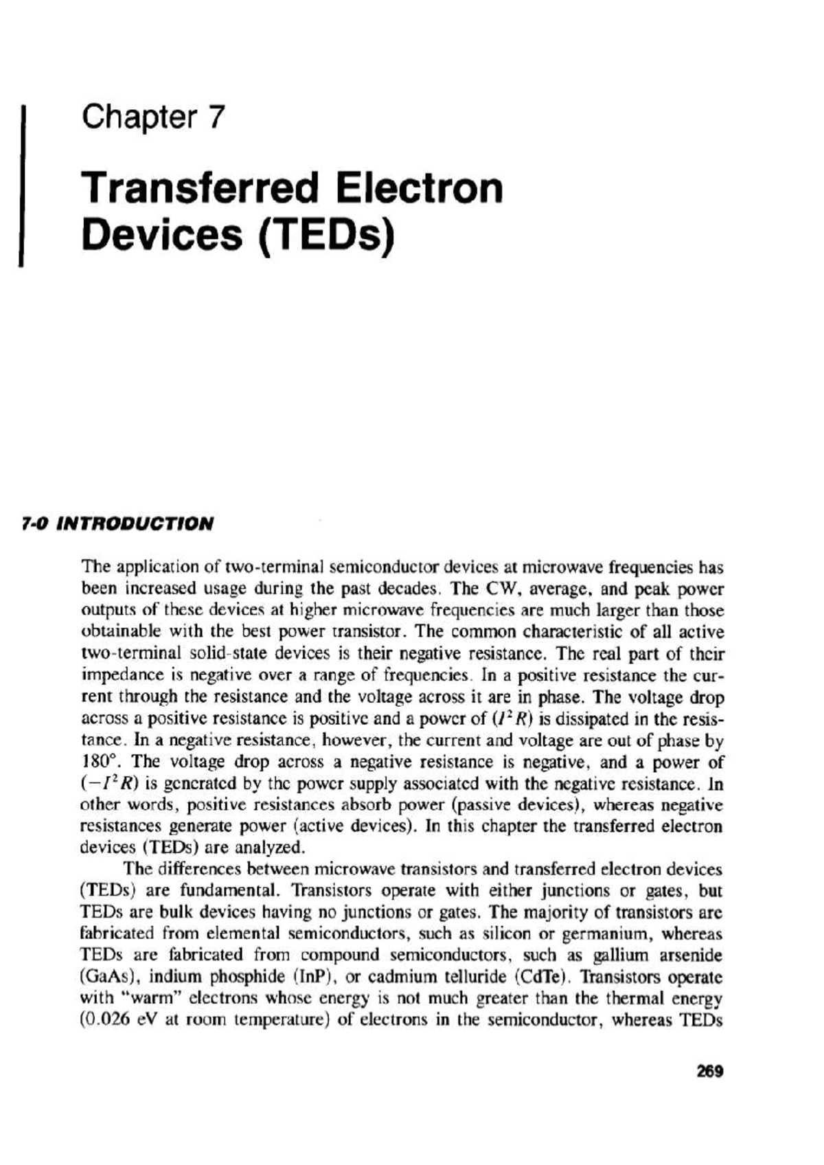 Chapter 7: Transferred Electron Devices (TEDs) Overview and Analysis ...