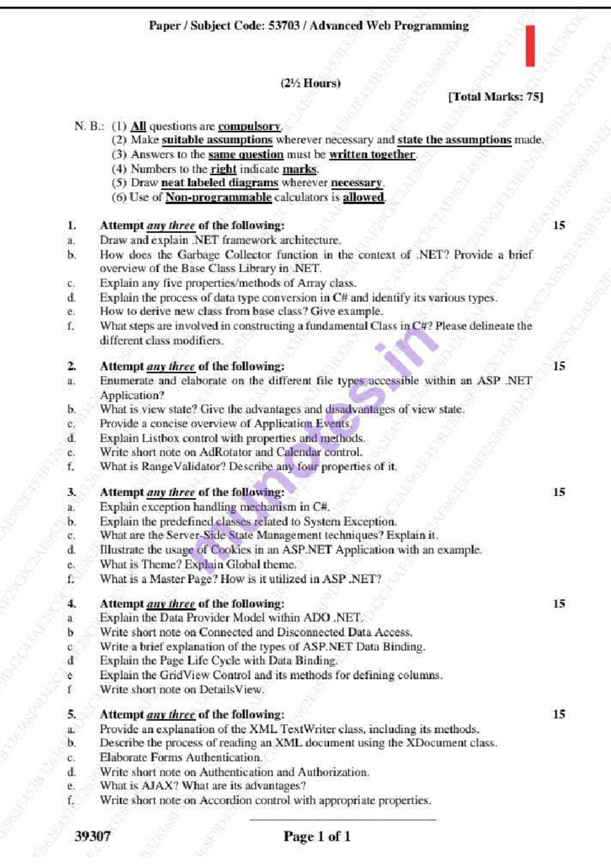 Advanced Web Programming Q.P. Code: 53703 Last 5 Years Question Bank ...