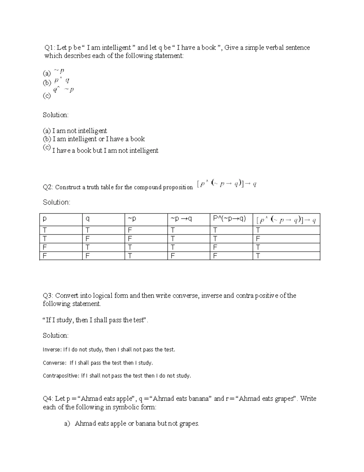 Solution of Practice Questions for Lectures 33-34 in Math - Studocu