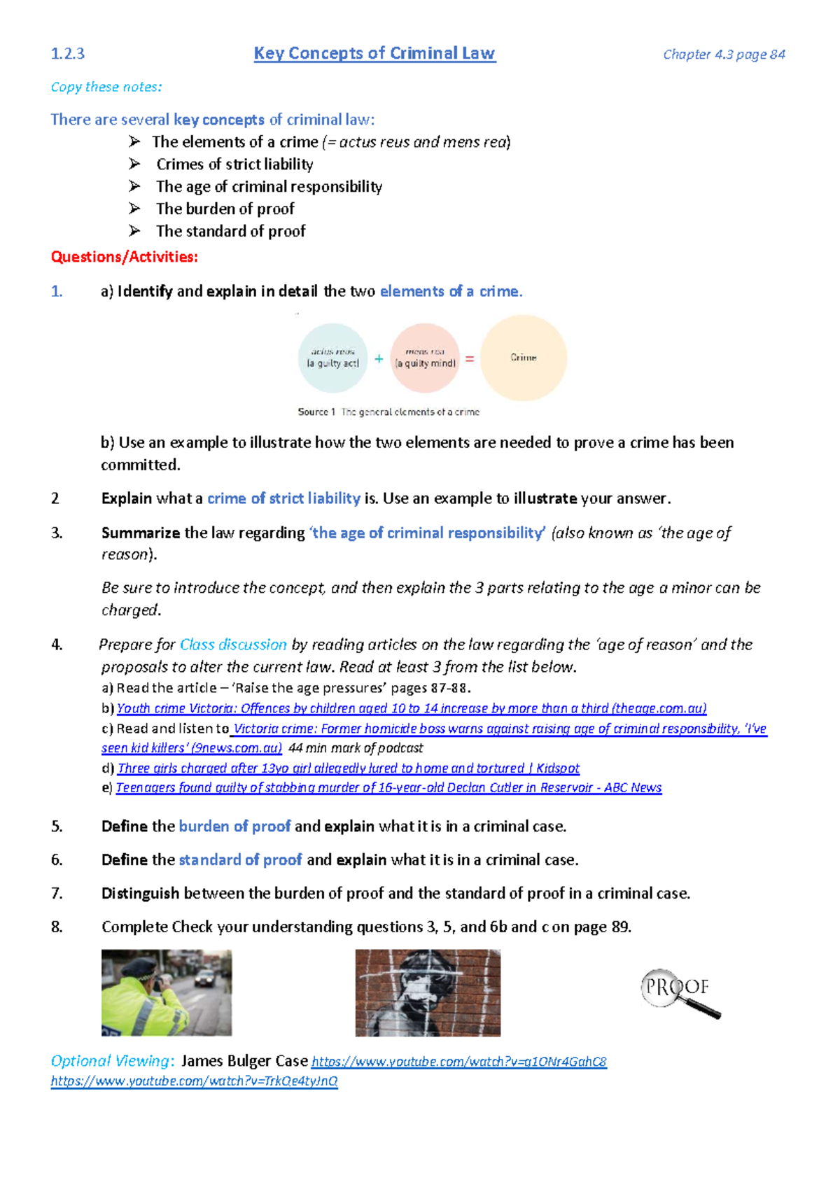 Criminal Law 1.2.3 Key Concepts: Chapter 4.3 Notes & Discussion - Studocu