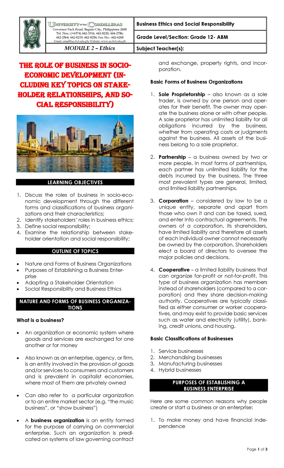 BESS 101 Final Notes: Business Ethics & Social Responsibility - Studocu