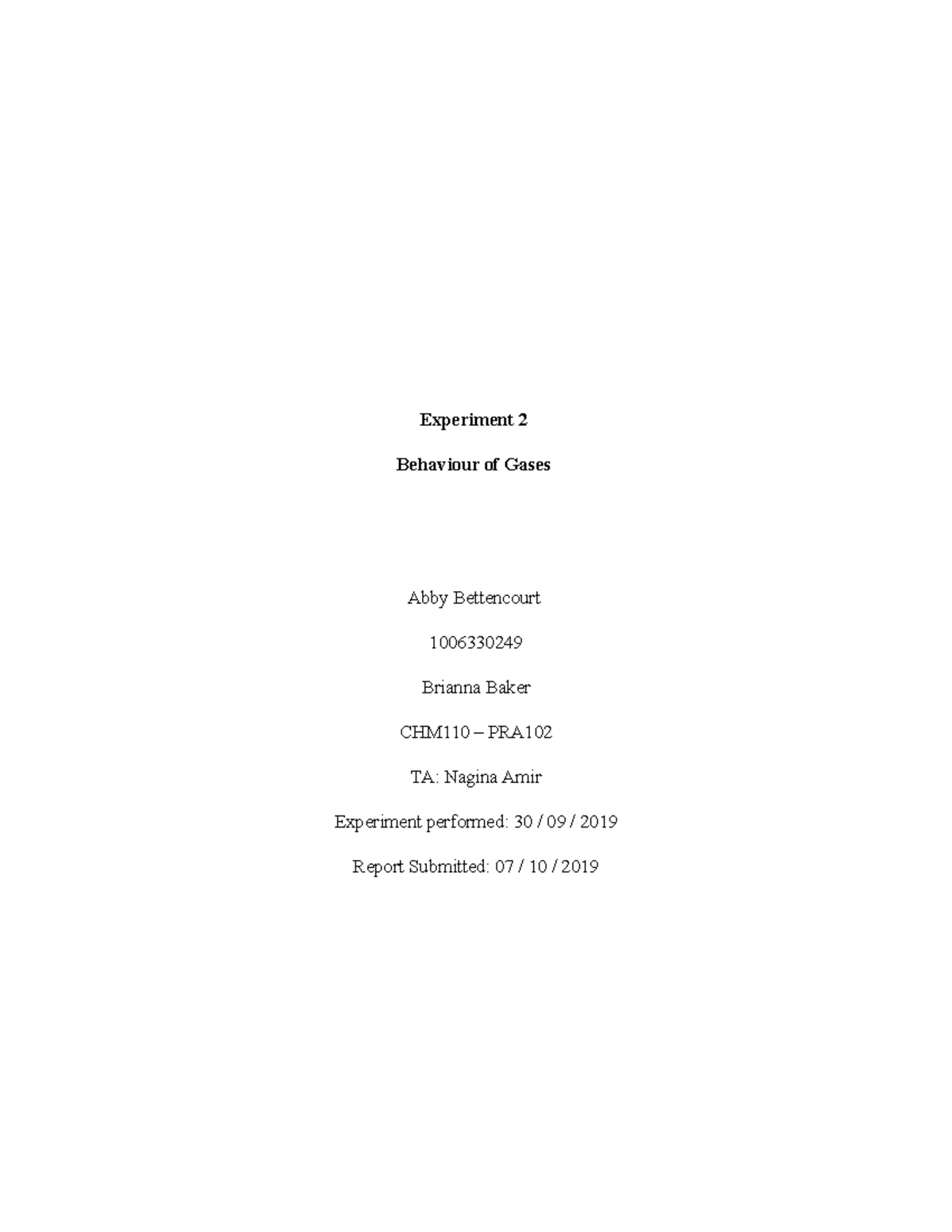 Experiment 1 Separation of Ions - Experiment 1 Separation of Metal Ions ...