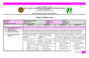 Cot3 - LESSON PLAN - Annex 2B to DepEd Order No, s. 2016 DAILY LESSON ...