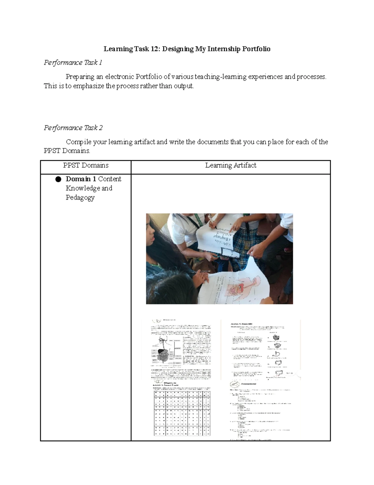 Learning Task 7: Assessment Practices & Scoring Rubric Design - Studocu
