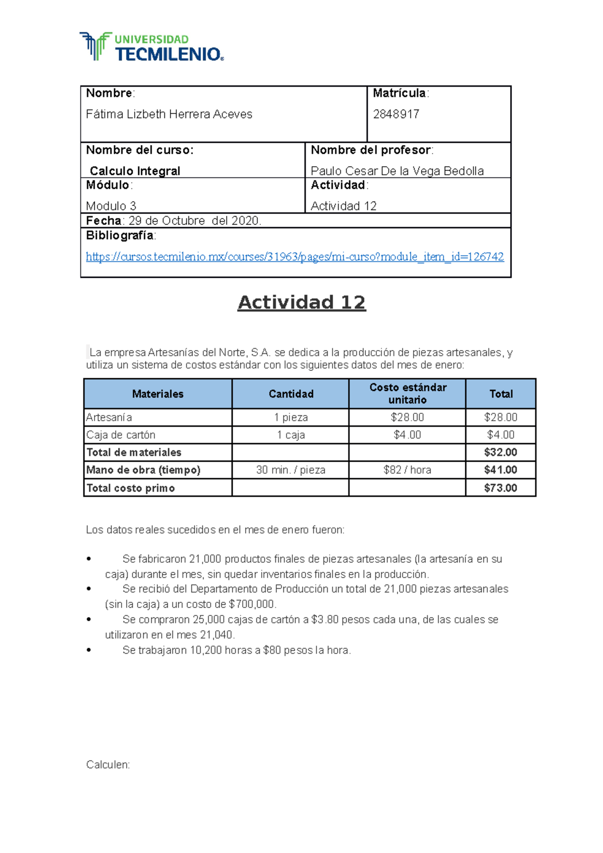 Actividad 12 Conta - Nombre : Fátima Lizbeth Herrera Aceves Matrícula ...