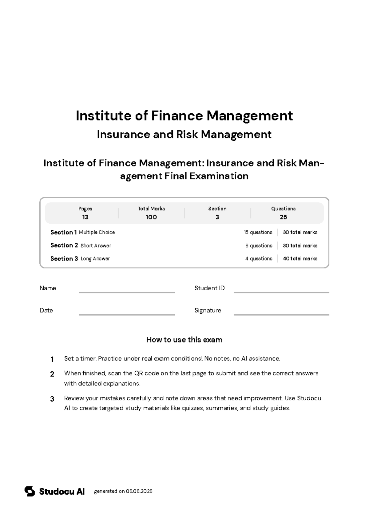 insurance-and-risk-management-final-exam-studocu