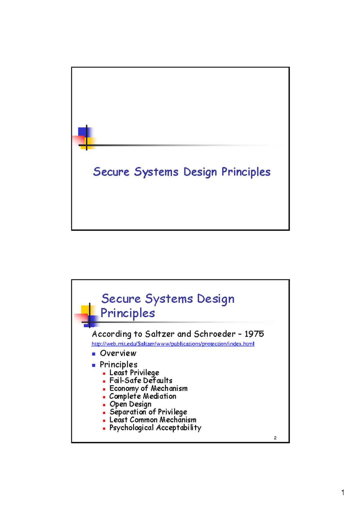 Secure Systems Design Principles (Course Code: SSDP) - Studocu