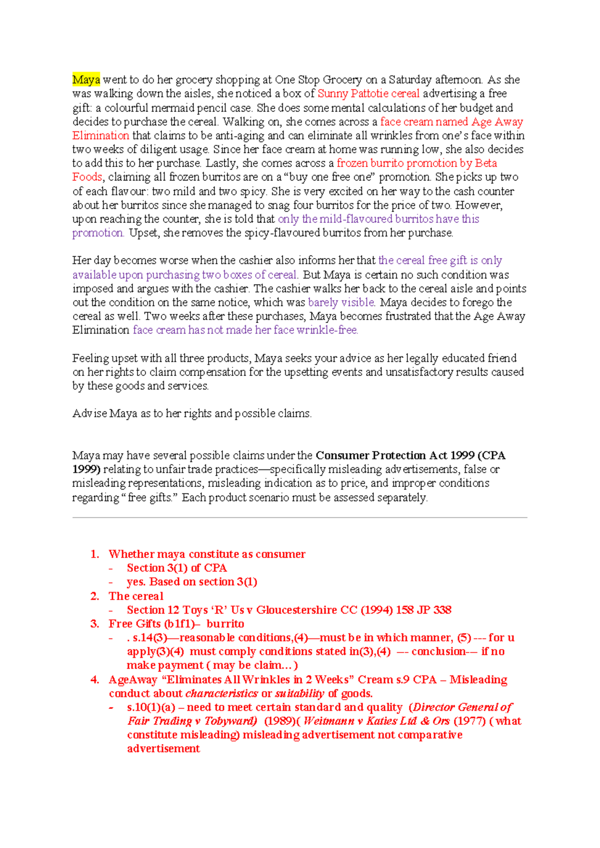 Consumer Rights and Claims Tutorial: Understanding the CPA - Studocu