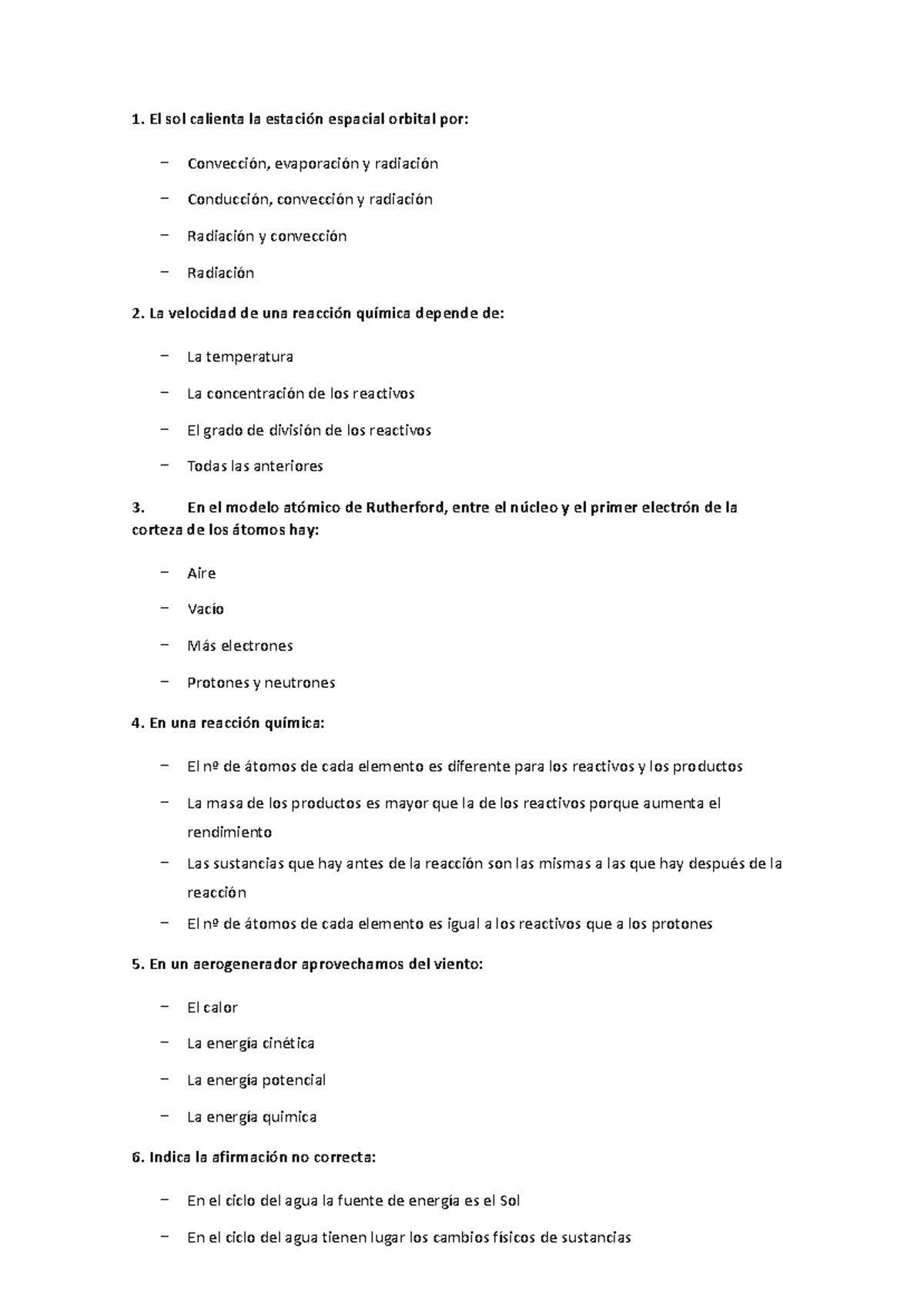 Examen FYQ 2020: Conceptos Clave en Física y Química - Studocu
