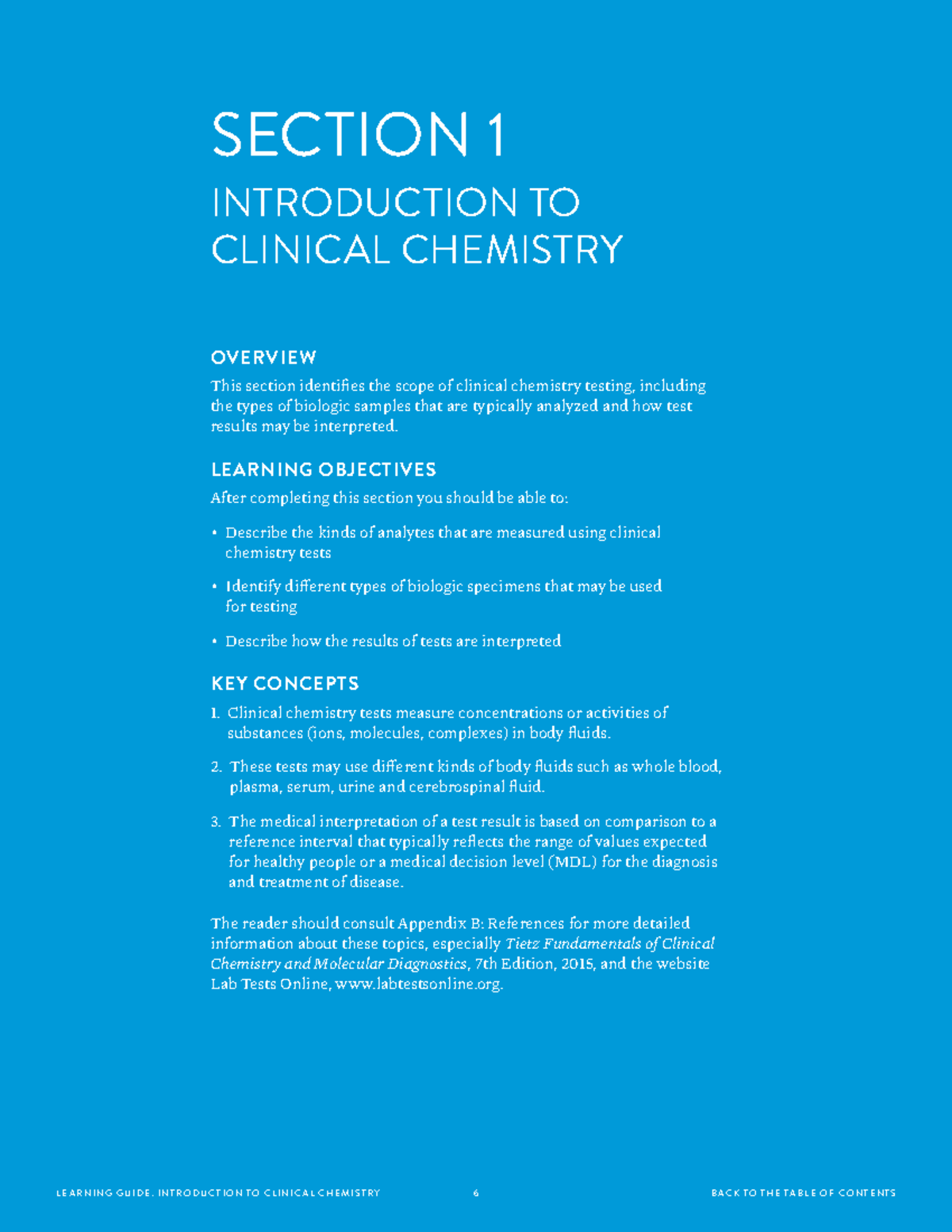 CC- Abbott: Learning Guide to Clinical Chemistry Overview and Testing ...