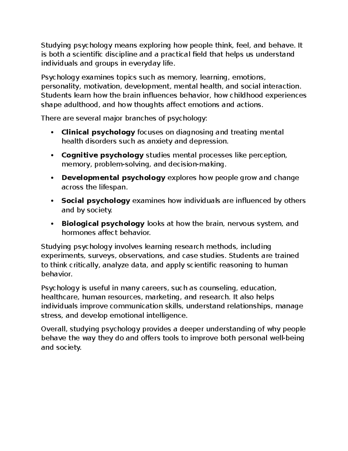 Psy101 - Exploring the Fundamentals of Psychology - Studeersnel