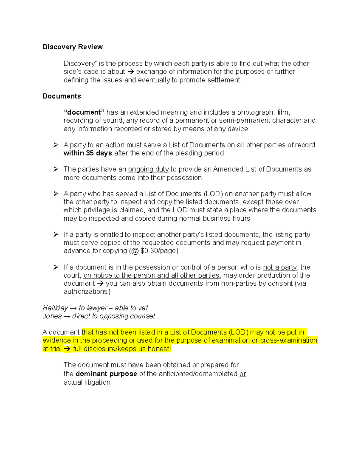 Discovery Review - Karen - Discovery Review Discovery” is the process ...