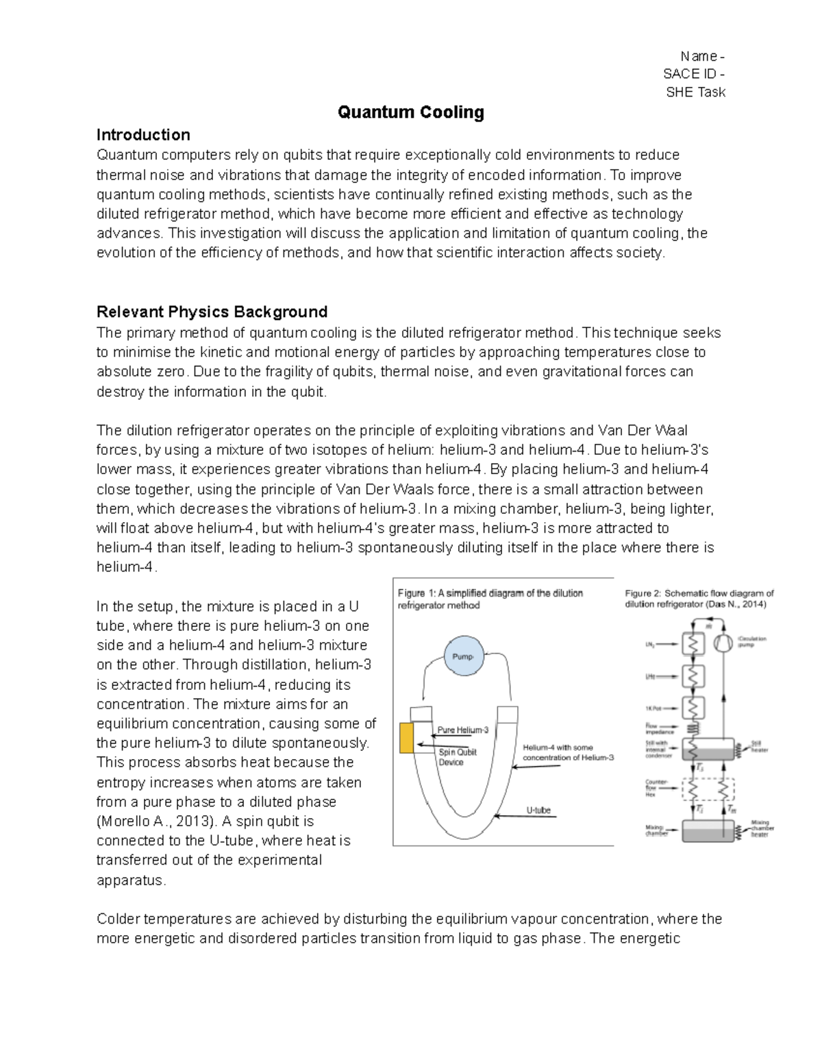 SHE Task - Advancements in Quantum Cooling Techniques and Applications ...