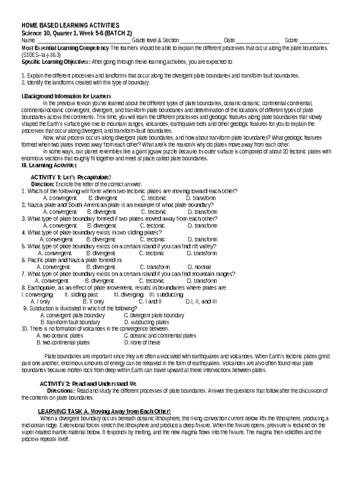 DLL9w8 - Daily Lesson Log for Grade 9 Science Biology Class - Studocu