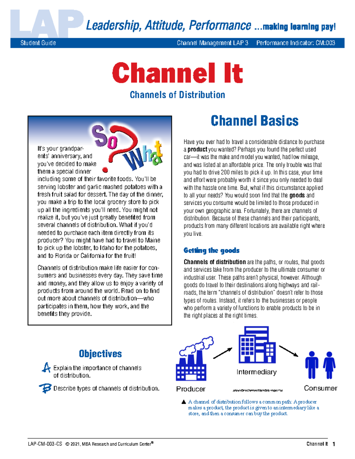 LAP CM 003 S - Class Notes on Channel Management Performance Indicators ...