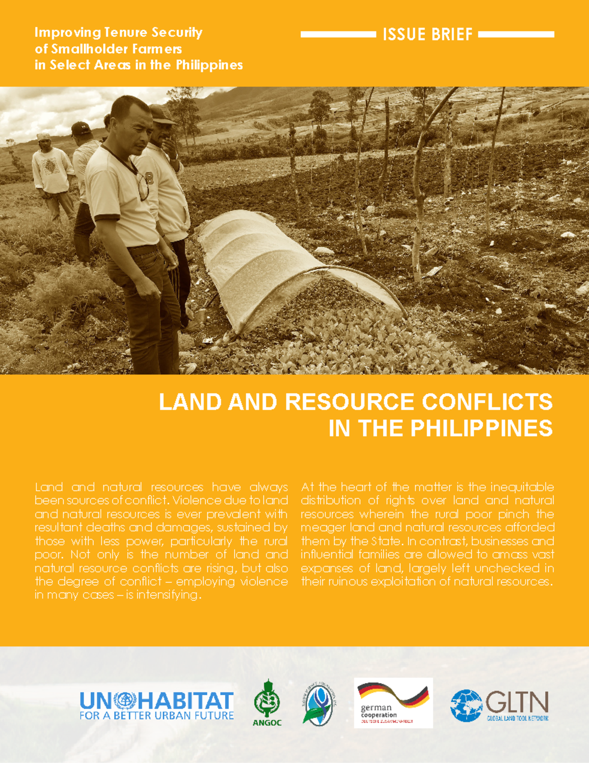 Land Conflicts Issue Brief - LAND AND RESOURCE CONFLICTS IN THE ...