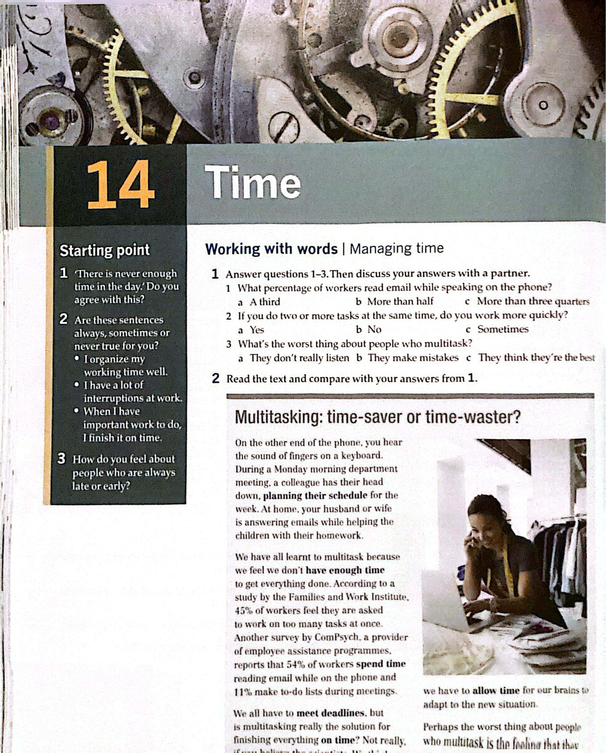 Unit 14: Time Management Exercises and Multitasking Insights - Studocu