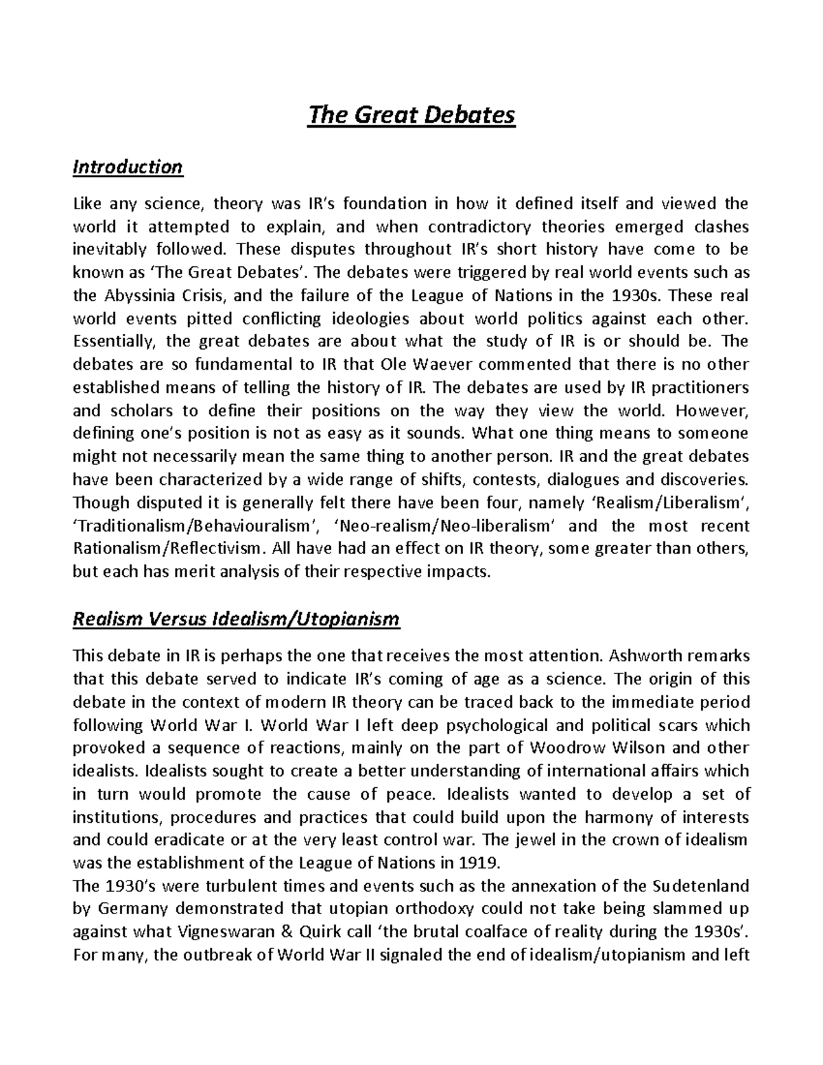 6- Lecture 6 - TOPIC 6: CONCEPT OF POWER IN INTERNATIONAL RELATIONS ...