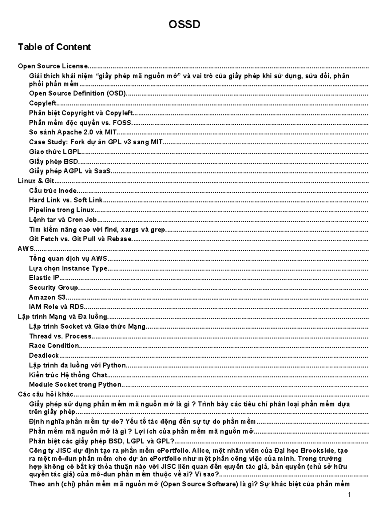 OSSD - Final Exam Preparation Guide on Open Source Licenses and Linux ...