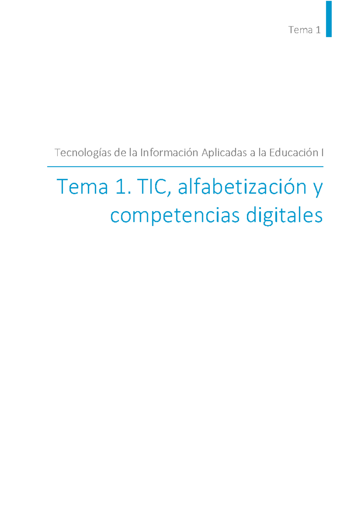 TIC en Educación: Alfabetización Digital y Competencias Docentes - UNIR ...