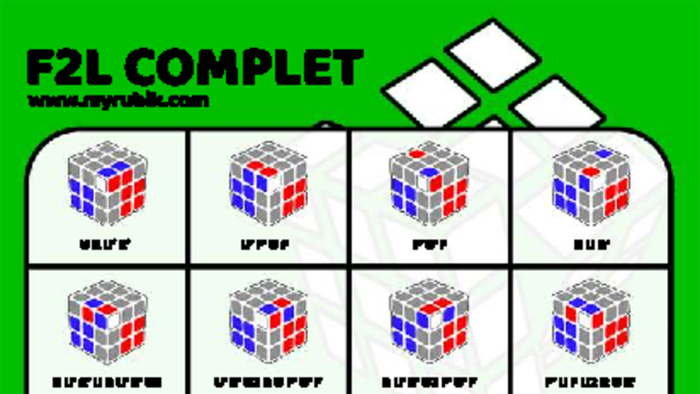 F2L Complet merged - F 2 LCOMPLET myrubik URU'R' U'F'UF F’U’F RUR’ RU'R ...