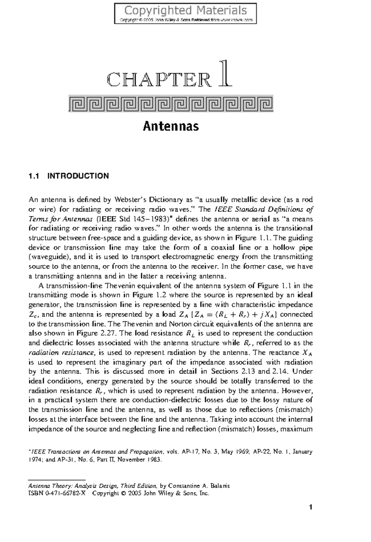 CHAPTER 1: Introduction to Antennas and Their Types (67827) - Studocu