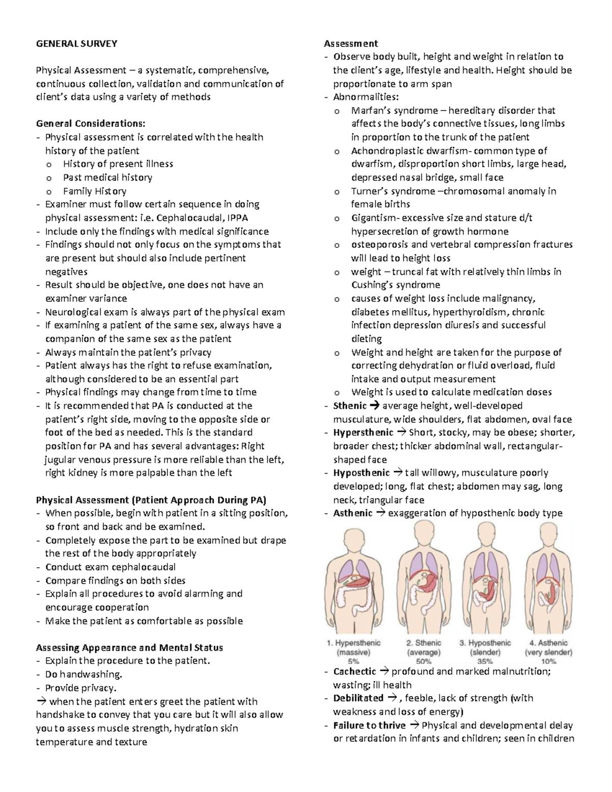 PA1 - Comprehensive Guide to Physical Assessment Techniques - Studocu